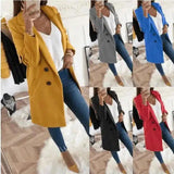 Women's Mid-Length Buttoned Coat-1