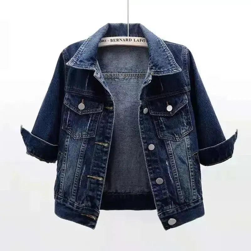 Classic Denim Jacket – Timeless and Versatile for All Seasons-Dark Blue-3