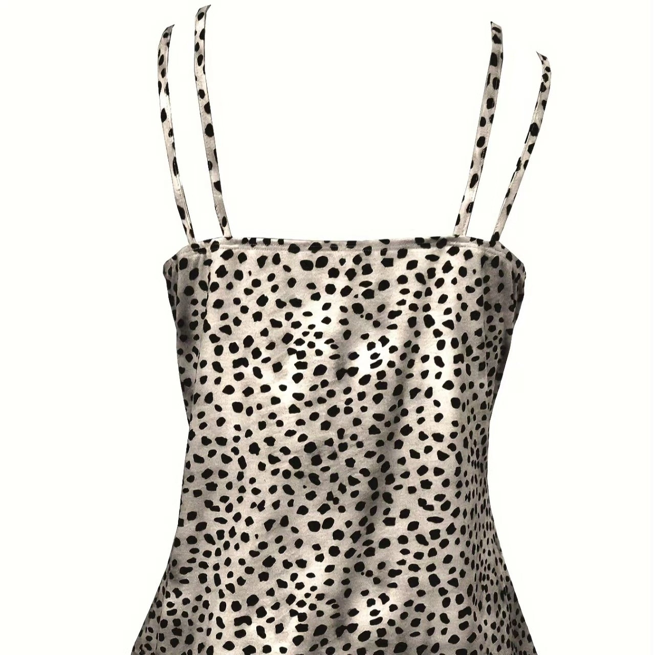 Ladies' Solid Color Polka Dot Vest Top – Fashionable and Casual Everyday Essential