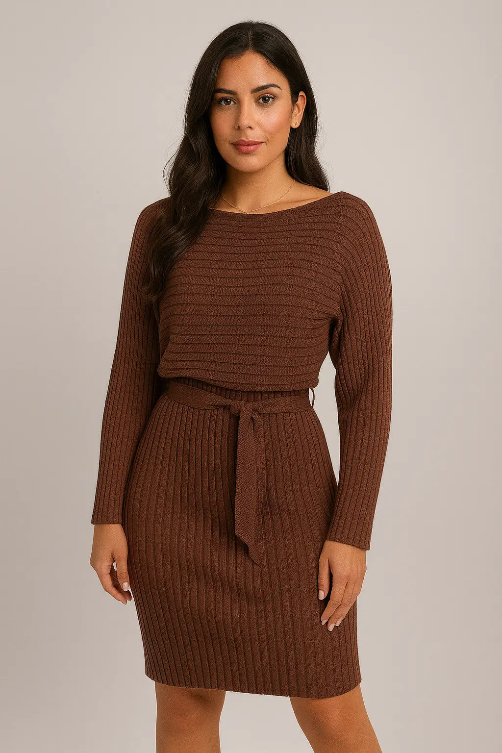 2db öltöny női egyszínű csíkos hosszú ujjú felső és szűk harisnyatartó szoknya divat őszi téli vékony ruházat