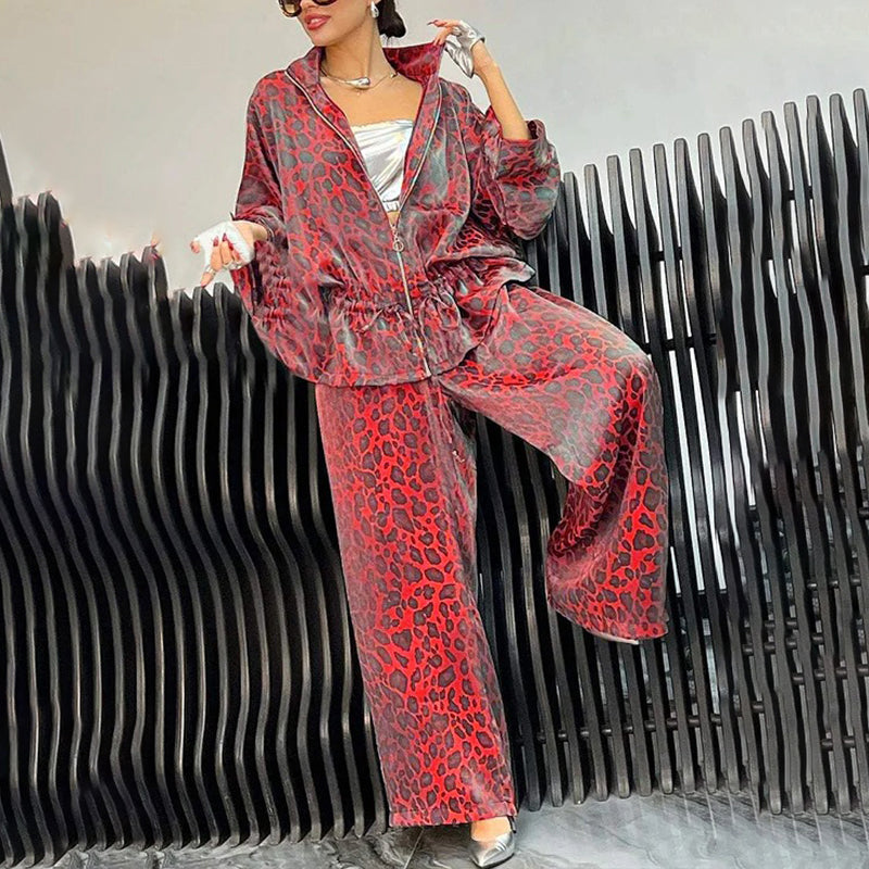 Leopard Print Lounge Set