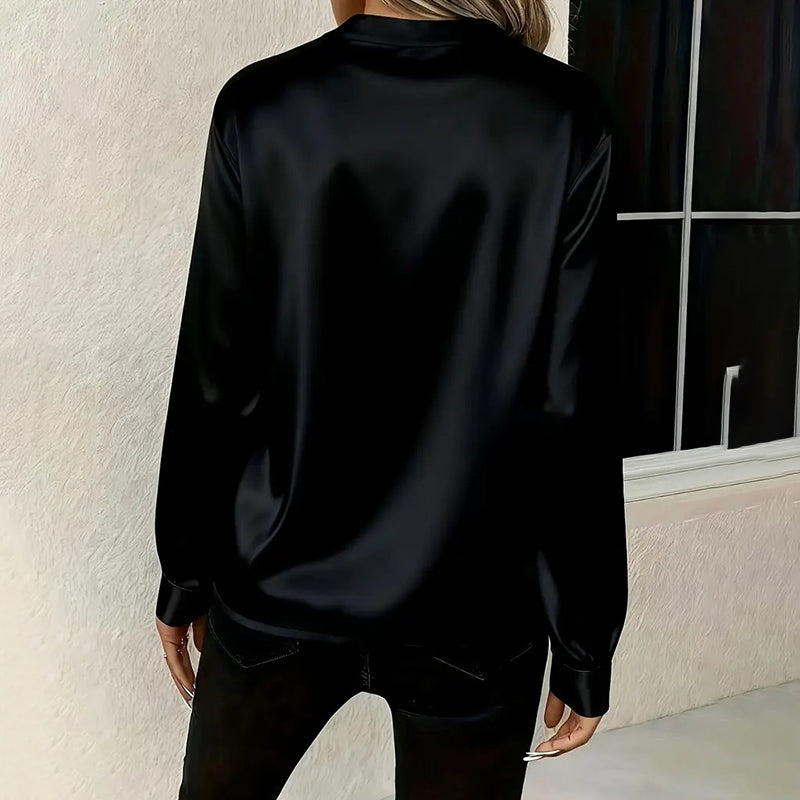 Elegant V-Neck Blouse Shirt