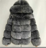 Chic Minimalist Patchwork Fur Jacket