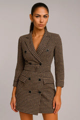 Őszi és téli női divat hosszú ujjú öv dupla övvel