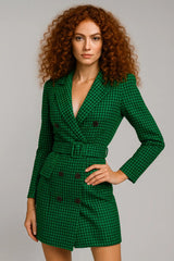 Őszi és téli női divat hosszú ujjú öv dupla övvel