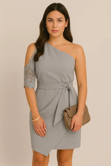 Női elegáns csipke fél ujjú