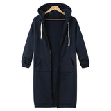 Hooded Fleece Longline Jacket