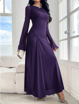 Effortless Elegance Trumpet Sleeve Dress