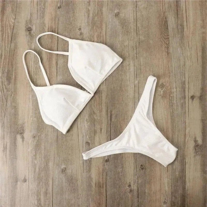 bikini ladies swimsuit-White-6