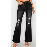 Black Low Waist Bell Bottom Jeans