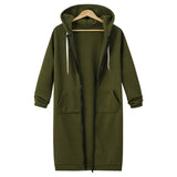 Hooded Fleece Longline Jacket