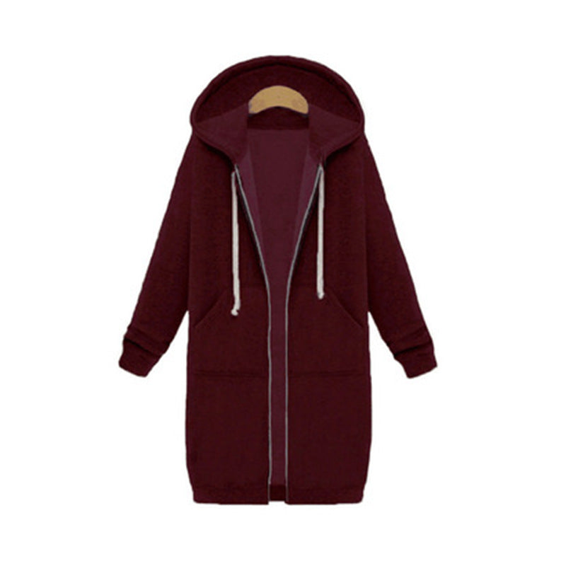 Hooded Fleece Longline Jacket