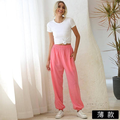 All-match Sweater Pants-Pink-9