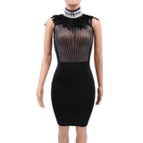 Bandage beads evening dress-6