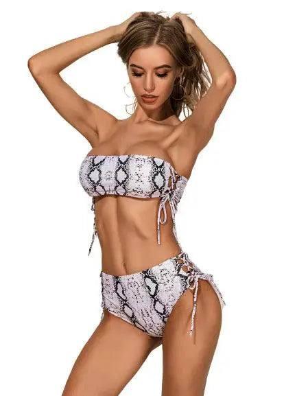 Bandeau snake print bikini-Picturecolor-1