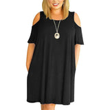 Chic Cold Shoulder Dress | Trendy Plus-Size Fashion-black-8