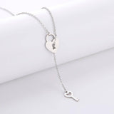 Chic Heart Chain Necklaces in Silver and Gold-C-8