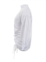 Chic White Drawstring Tunic Dress: Must-Have Fashion-4