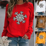 Christmas Creative Letters Printed Crew Neck Sweatshirt-1