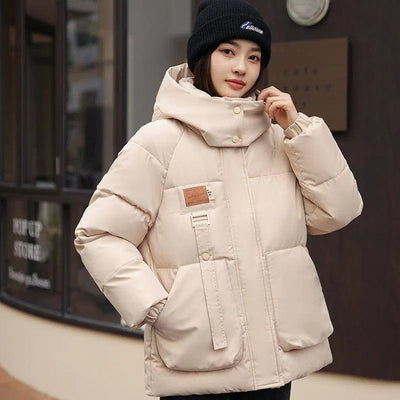 Coat Bread Coat Cotton-padded Jacket-Creamy White-2