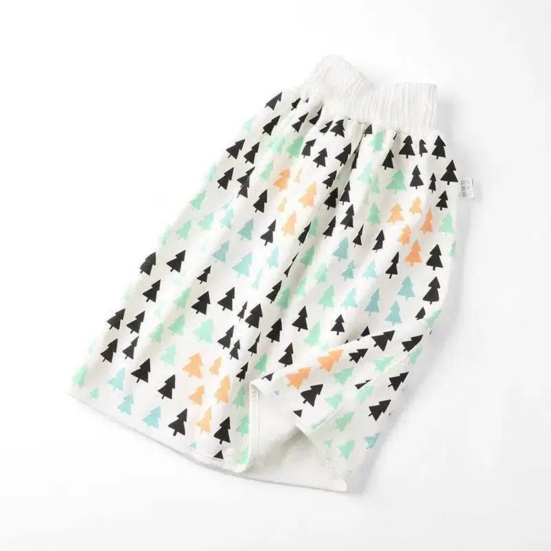 Cotton and bamboo fiber Baby diaper skirt-Tree-32