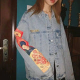 LOVEMI - Lovemi - Denim jacket hip hop loose tide brand shirt