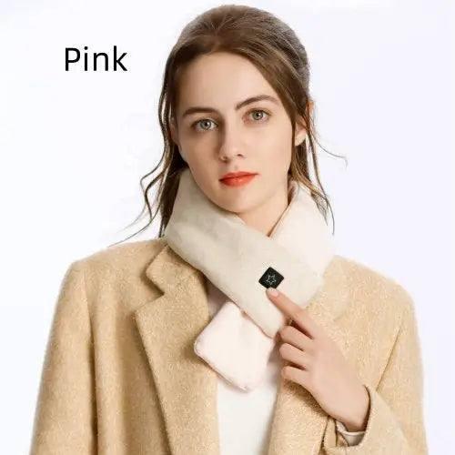 Electric Neck Smart Heat Shawl-Pink-9