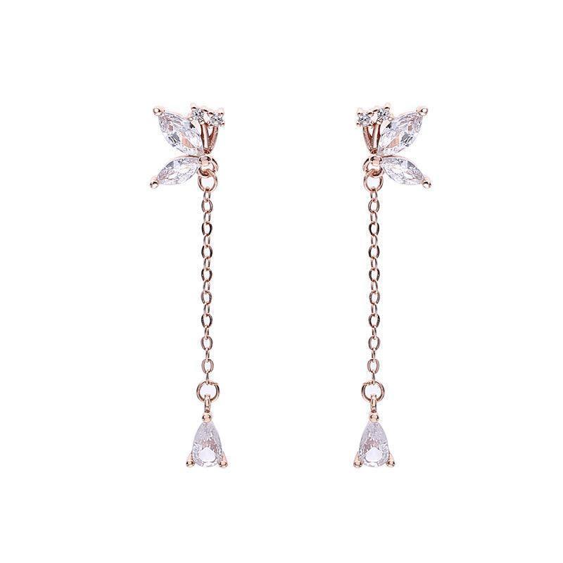 Elegant Butterfly Drop Earrings - Sparkling Jewelry-5