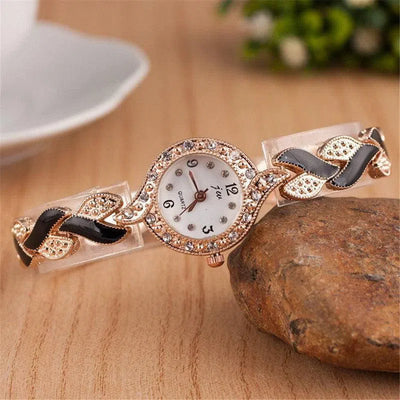 Leaf bracelet quartz wrist watch-5