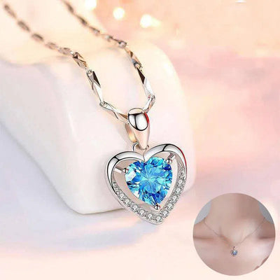 925 Heart-shaped Rhinestones Necklace Luxury Personalized Necklace For Women Jewelry Jewelry Valentine's Day Gift-1