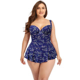 Elegant Plus-Size Swimwear for Chic Summer Style-5552-8 floral-14