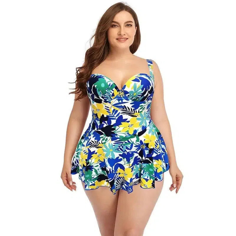 2022 New Push Up One Piece Swimsuit Women Plus Size Swimwear Large Big Plussize Swimming Suits Beachwear Bathing Suits-2