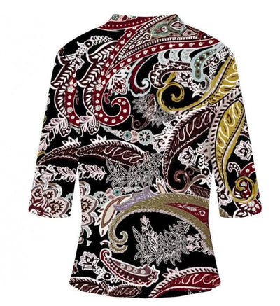 European And American Leisure Printed Knitted Cardigan-Printing 6-12