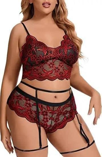 Fashionable Women's Ensemble-Red-1