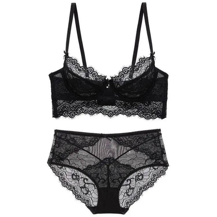 European and American Lace Lingerie-Black-4