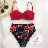 European And American Style Bikini Print Swimsuit-S-7