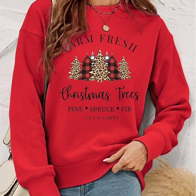 European And American Women's Clothing Pullover Christmas-9