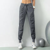 Fashion Casual Sports Pants For Women Loose Legs Drawstring-9