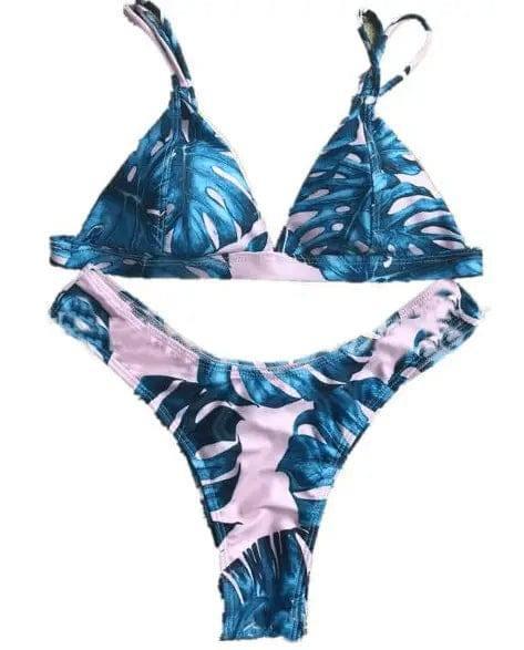 G-string high-forked bikini women's print swimwear-4-3