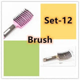 Hairbrush Anti Klit Brushy Haarborstel Women Detangler Hair-Set12-26