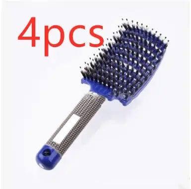 Hairbrush Anti Klit Brushy Haarborstel Women Detangler Hair-Blue-47