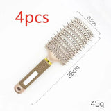 Hairbrush Anti Klit Brushy Haarborstel Women Detangler Hair-Gold-52