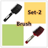 Hairbrush Anti Klit Brushy Haarborstel Women Detangler Hair-Set2-8