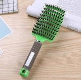 Hairbrush Anti Klit Brushy Haarborstel Women Detangler Hair-Green-80