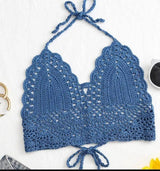 Hand crocheted bikini-Navy-6