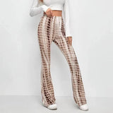 Hip Retro Printed Bootleg Pants Casual Pants-Style 9-1