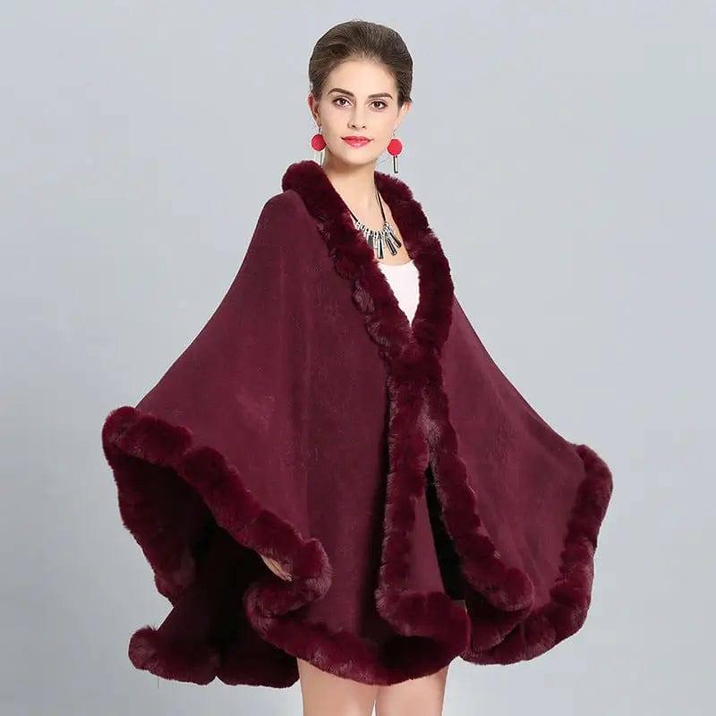 Knitted Scarf Shawl Cape-8