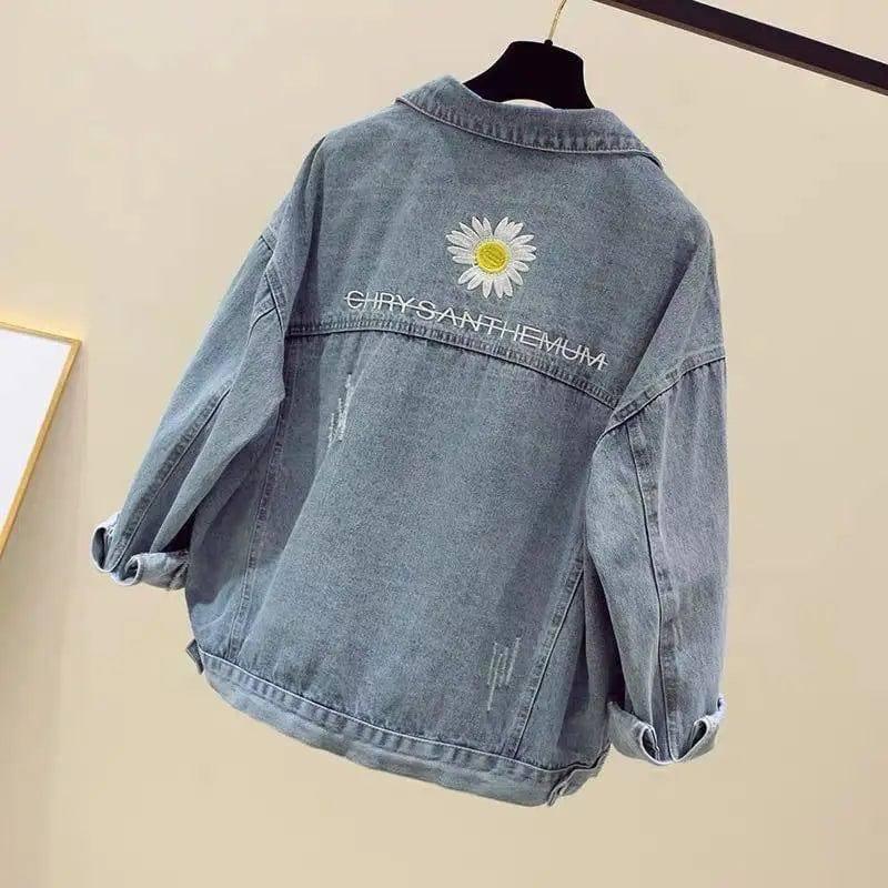 LOVEMI - Lovemi - Korean Style Loose Daisy Student All-Match Jacket