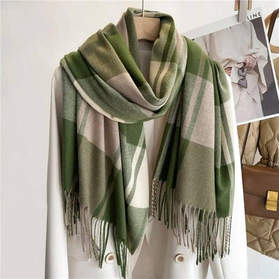 Korean Style Plaid Scarf Women's Autumn And Winter Warm-WT60 8-8