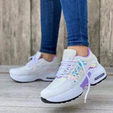 Lace Up Sneakers Women Wedge Heel Running Sports Shoes-8